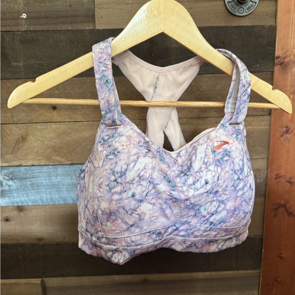Brooks Lavender Tie-Dye Sports Bra